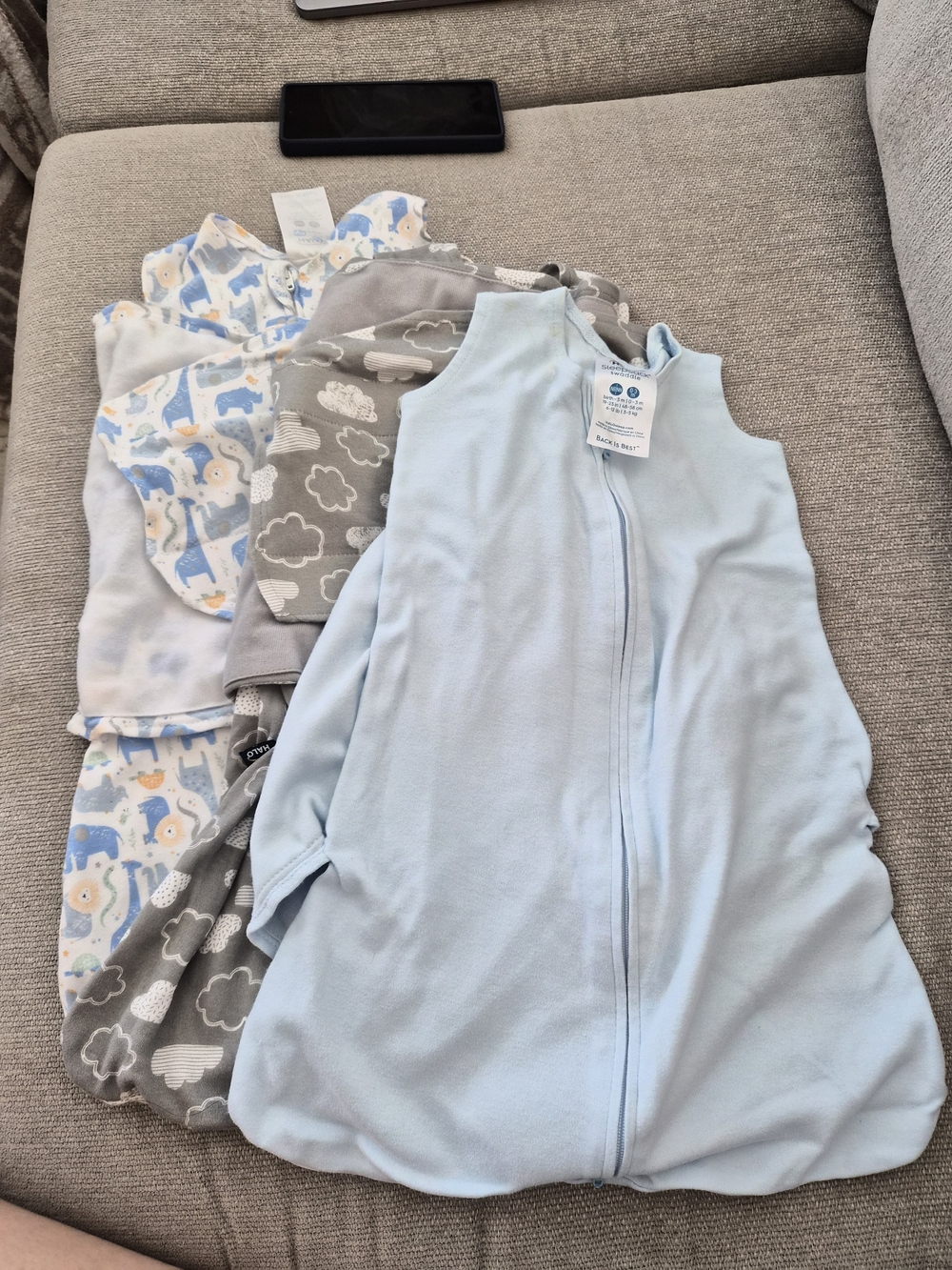 Halo Sleep Sack bundle - Light Blue & Gray